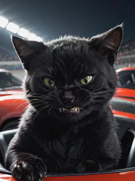 depiction of a (feline:-0.1) sports car fan is pissed of at your inability to make a sick drift ,racetrack, cinematic, deep shadow, <lora:SDXL - Character- sdxl_lora_scrunge_v1.1:0.9> <lora:- SDXL - stnerfx _Stoned_Fox_V4.0:0.5>