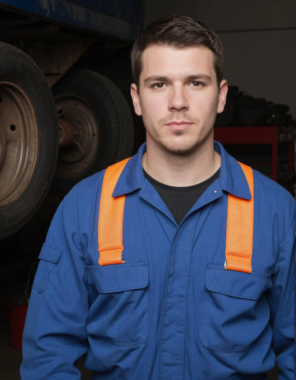 <lora:dmd2_sdxl_4step_lora_fp16:1>
portrait of a man in a mechanic jumpsuit