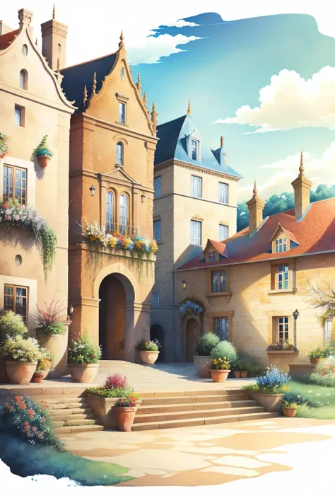 <lora:miaobishenghua_v10:1.0> miaobishenghua painting of a 19th century mansion, England, watercolor
