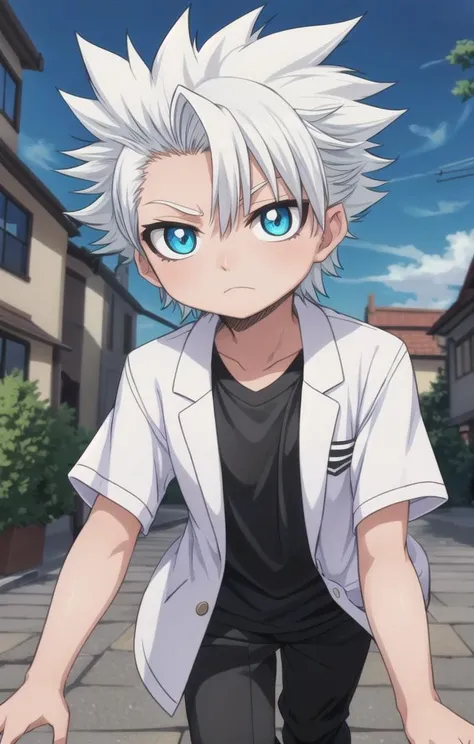 1 boy,more details in eyes,cute,looking at viewer, adorabel boy,cute face,details sky,handsome,young,juvenile, ((masterpiece:1.4,best quality)),multiple details, eyeshadow,sfw, <lora:hitsugaya_toushirou:0.6>,
hitsugaya_toushirou