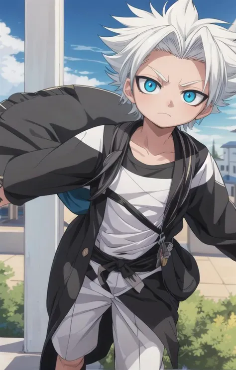 1 boy,more details in eyes,cute,looking at viewer, adorabel boy,cute face,details sky,handsome,young,juvenile, ((masterpiece:1.4,best quality)),multiple details, eyeshadow,sfw, <lora:hitsugaya_toushirou:0.6>,
hitsugaya_toushirou