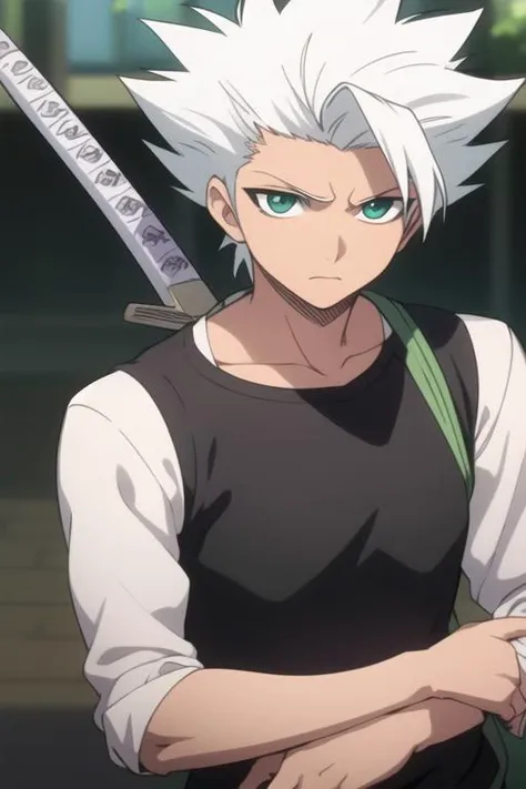 masterpiece, best quality, high quality, 1boy, solo, male focus, looking at viewer, upper body, <lora:hitsugaya_toushirou:0.70>, hitsugaya_toushirou,