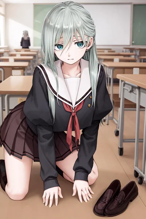young, sexy, anime boy, naked, classroom, sitting on chair, legs spreaded, in hands, masturbation, erection,