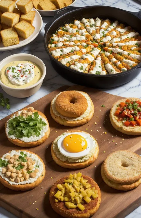 worked boards (with homemade condiments), vegetable tartares, meat/fish tartares, seasonal tabouls, vegetable tarts, salty cakes or donuts, hot or cold soups (enhanced with a soft-boiled egg, flavored oils, croutons, condiments...), spreads (houmous, tapenades, homemade sardinades) with breads, galettes or crudits, marinated meats, worked sandwiches and tartines (hot or cold), croquettes (vegetables, puree, meats), arancinis, falafels, gratinated dishes (lasagnas, crozets, gratins), homemade gnocchi or pasta (minute cooking), simmering dishes, natural lights, old cutlery, old cermaic french plates, on a wood desk