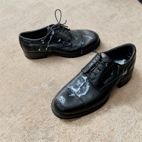 <lora:cumrag:1.0> (cumrag shoes:1.3), a (black:1.3) male dress shoe formal, left lying on the carpet,  natural lighting, 4k uhd, dslr, soft lighting, high quality, Fujifilm XT3,
(sweaty:0.8) crusty shoes, (yellowish:0.6) (whitish:0.9) (dry stains:1.3) on shoes, old stinky gross (sticky:1.3) nasty disgusting (dirty:0.3) shoes, repulsive) <lora:zoom_slider_v1:-5>
(cum on shoes:1.2)