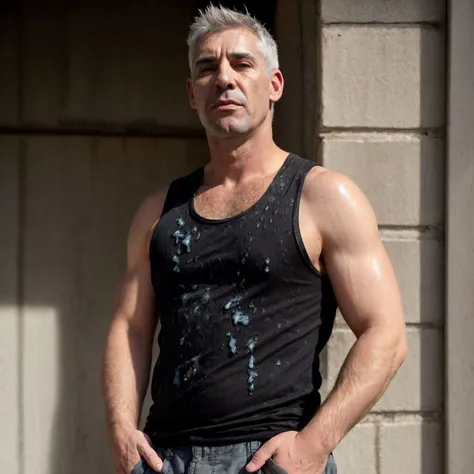 (cumrag:1.3) <lora:cumrag-000004_v5:1:lbw=OUTALL2> (shirt:1.3),
(a silver fox man standing:1.2) in a dark alley, promotional image, an album cover, private press, epic, 4k, canon, masterpiece, bright lighting, Studio quality picture, direct light,  high def, man wearing a (black tank top shirt:1.3), cum stains, cum, old, (wet stains on shirt:1.2), (yellowish:0.2), (whitish:1.1), (dry stains:1.1) on shirt, (gross, nasty, stinky:1.4)
