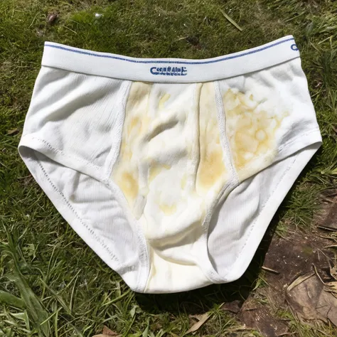 (cumrag:1.3) (briefs:1.3), (a white briefs underwear:1.2) left laying on the grass, stained, white cum stains,
<lora:cumragOLD:1.0>, (sweaty:0.7), (crusty:0.5) (yellowish:0.7) (whitish:0.8) (dry stains:1.2), goo, old, stinky, gross, sticky, nasty