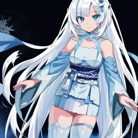 0(hyper extreme detailed),(masterpeace),(hyper extreme),(photorealistic),CG,llustration,novel illustration,1girl, <lora:WhiteCUL_v1:1>WhiteCUL,sky hair,blue eyes,hair ornament,white dress,miniskirt,sleeveless,detached sleeves,obi,thigh strap,blue thighhighs,geta,white skin,