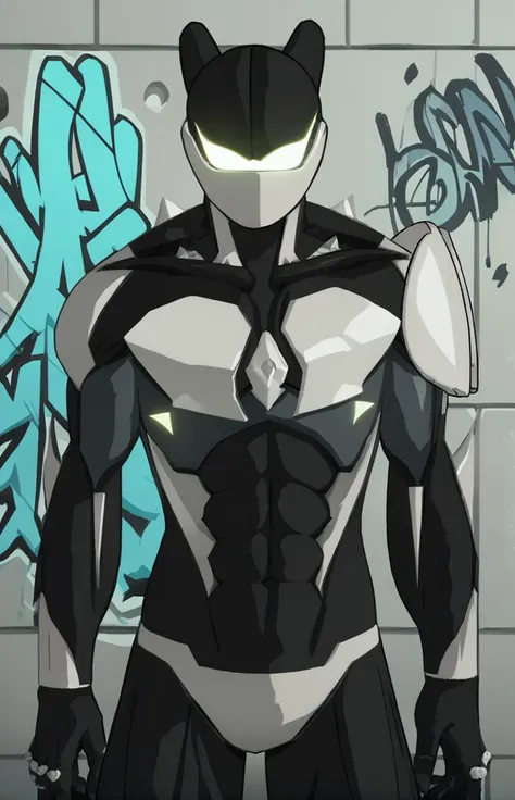 Graffiti art of score_9, score_8_up, score_7_up, score_6_up, score_5_up, score_4_up, BREAK source_anime, BC-1 robot, <lora:BC1-000004:01>, <lora:Anime_Screencap:1>, screencap, , dynamic, dramatic, vibrant colors, bold lines, graffiti art style