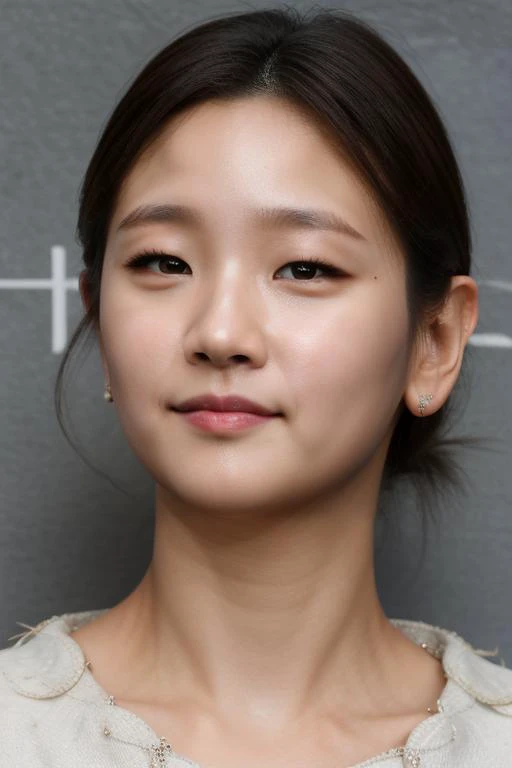 Short hair slim Go Ara naked in school