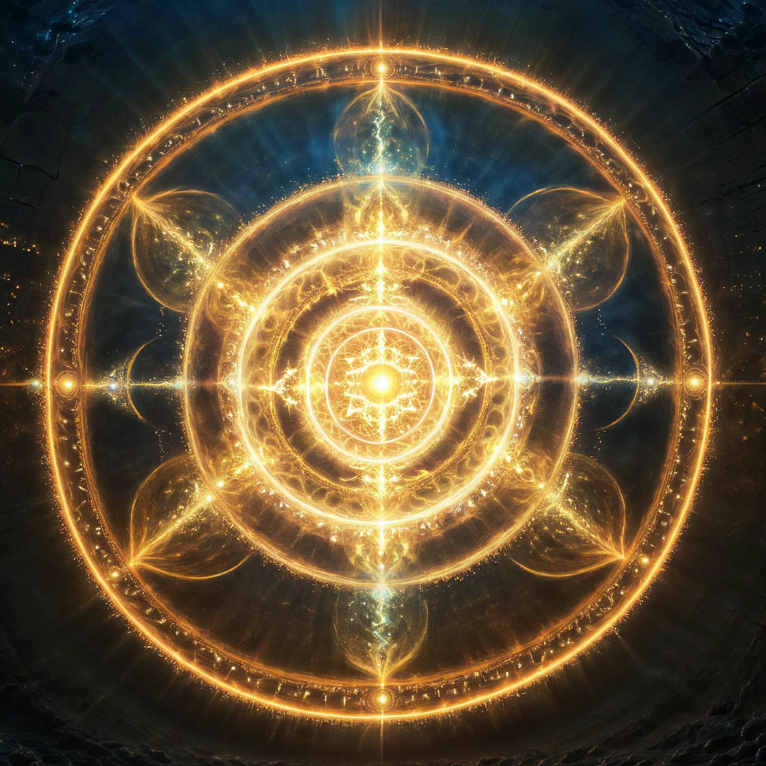 GLOWING,<lora:Bio-Luminescence:1>,Magic circle,<lora:20230921-1695286190657:0.9>,sacred geometry,<lora:Sacred_Geometry_XL:0.8>,
The glory is not yet opened,the time is not yet ended,
Chaos,chaos,breaking the darkness with great force,
Teleport,my Dharma,to the other side,