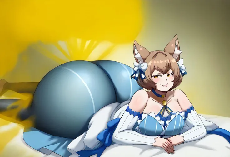 Score_9, score_8_up, source_anime, Expressiveh, eyes open,
Masterpiece, best quality, excellent quality, volumetric lighting, intricate details, high quality face, cinematic lighting,
wide hips, thick thighs, ((solo)), bubble butt, hyper ass, slim waist, massive butt, back view, looking at viewer, smug expression, laying down, fart, farting, massive fart, massive yellow fart cloud, gigantic ass, ass visible from front, felix argyle, otoko no ko, hair bow, dress, striped, ribbon, detached sleeves, pantyhose, blue choker, tail, collarbone, bare shoulders