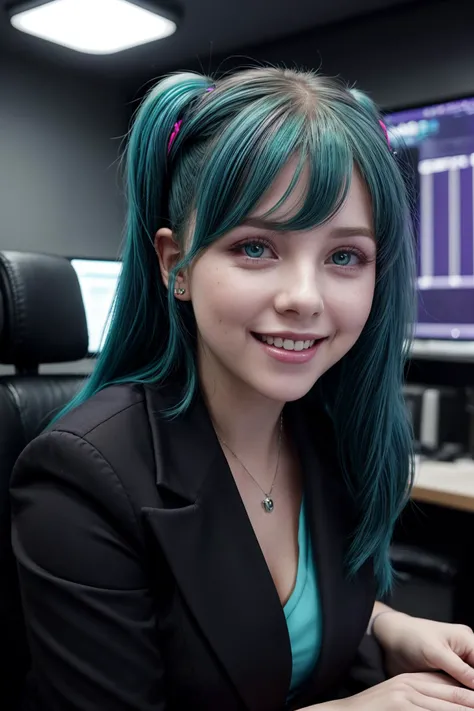 best quality, extra resolution, close up portrait of AIDA_SayaMiku as a business lady, in the office, office interior, rich, pretty face, (rseemma:1.1) <lora:RSERomantic_RSESofiko_RSEEmma-v1:0.1>, naughty, funny, happy, smiling, smiling with open mouth, perfect teeth, playful, intimate, flirting with camera, cinematic, studio photo, kkw-ph1, (dark theme:1.1) <lora:LowRA:0.2>, <lora:tangbohu-detailer_1.0:1>, photorealistic <lora:xiaoshazi:0.1>