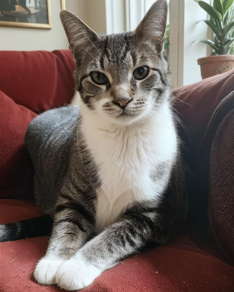 photorealistic photo of celestecat, at home, on a couch, playing, (masterpiece:1.1), (best quality:1.1), beautiful, (intricate details), unity 8k wallpaper, ultra detailed, aesthetic, perfect lighting, <lora:Celeste - AM:0.75>