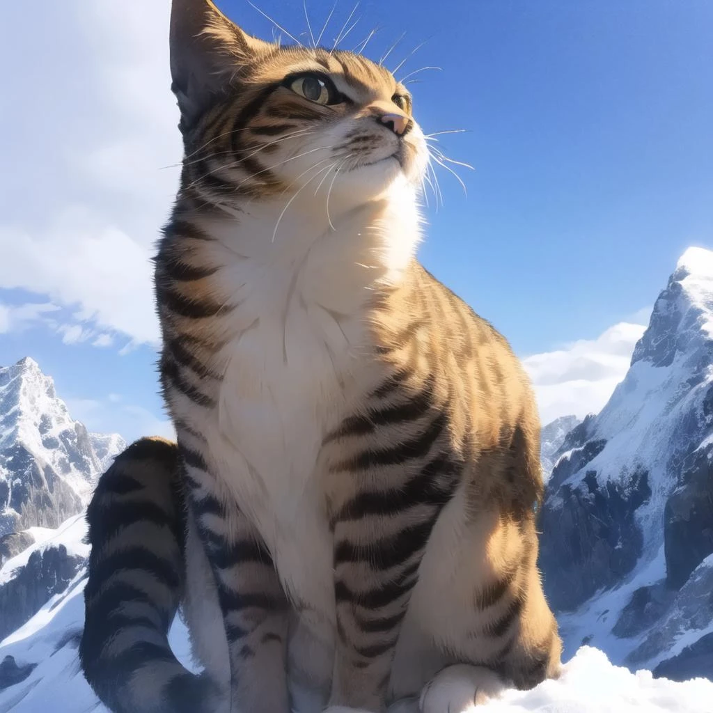 <lora:add_brightness:0.5><lora:add_detail:0.5>
<lora:Celeste - AM:0.7>CAT,CELESTECAT,CELESTE,
towering snow-capped mountains
