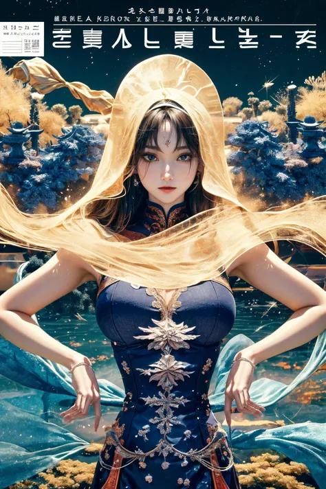 best quality,official art,beautiful and aesthetic:1.2),(fractal art:1.2),offcial art,colorful,Colorful background,splash of color,movie perspective,advertising style,magazine cover,32K,extremely detailed,photography,Amazing,finely detailed,best quality,ultra high res,
The color palette is mainly dark with splashes of vibrant colors,giving the poster a dynamic and visually striking appearance,tachi-e (magazine:1.3),(cover-style:1.3),colorful,
orient inspired,sky,
<lora:~Q?-Nepu xuer orient inspired:0.8>,<lora:add_detail:0.8>,<lora:SDXLrender_v2.0:1>,