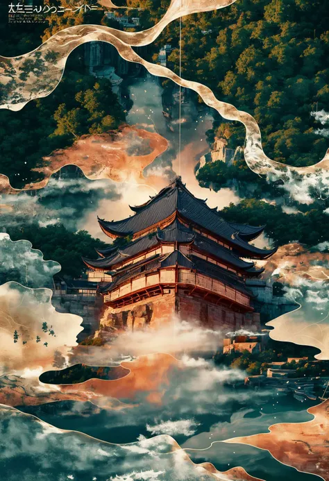 best quality,official art,beautiful and aesthetic:1.2),(fractal art:1.2),offcial art,colorful,Colorful background,splash of color, perspective,advertising style,magazine cover,32K,extremely detailed,photography,Amazing,finely detailed,best quality,ultra high res,
The color palette is mainly dark with splashes of vibrant colors,giving the poster a dynamic and visually striking appearance,tachi-e (magazine:1.3),(cover-style:1.3),colorful,
orient inspired,sky,cloud,water,tree,no humans,building,scenery,mountain,watercraft,bridge,east asian architecture,ship,waves,pagoda,
<lora:~Q?-Nepu xuer orient inspired:0.8>,