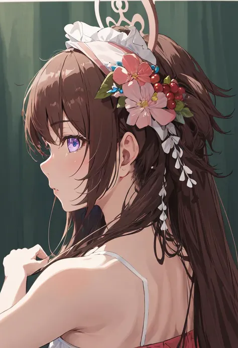 (safe:1.10), best quality, masterpiece, highres, solo, (shizuko_bluearchive:1.10), profile, from side, upper body, 11 <lora:shizuko_bluearchive:0.80>