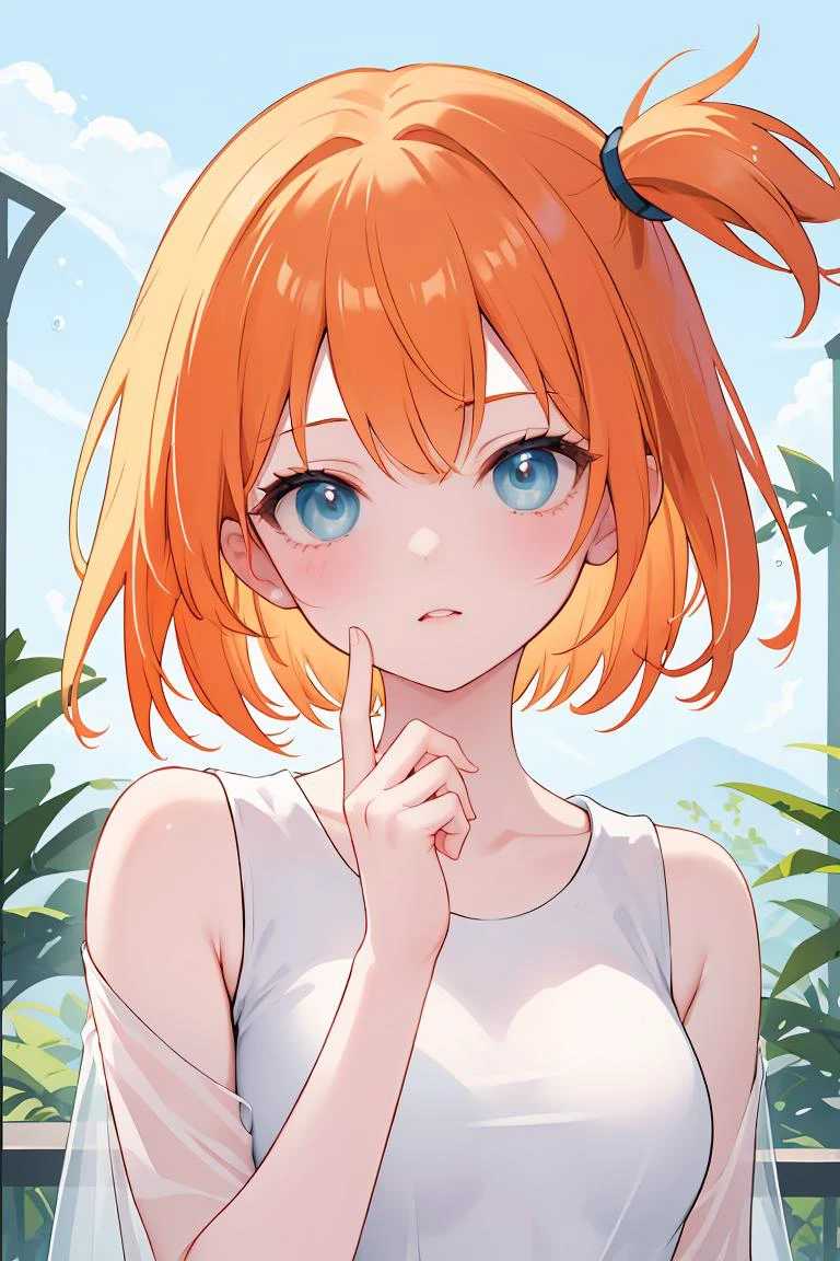 (masterpiece, best quality), 1girl, <lora:misty by Goofy Ai:1> misty pokemon, short hair, orange hair, blue eyes