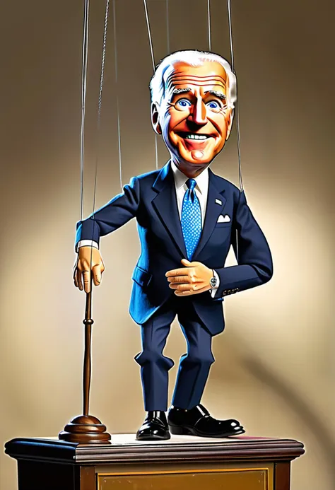 joe biden, marionette, standing at a podium giving a speech, detailed eyes, <lora:marionette_lora_sdxl:0.7> <lora:DetailedEyes_V3:1>