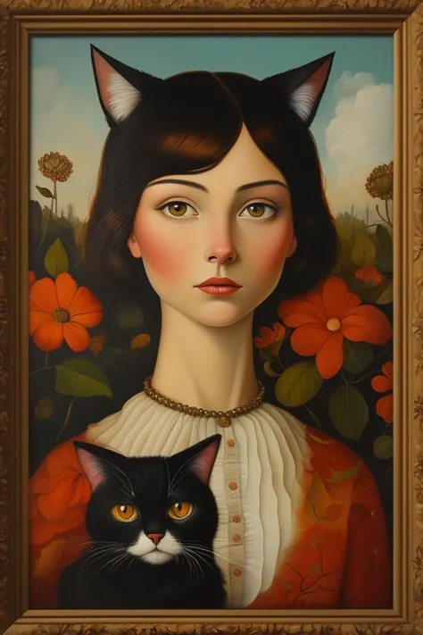 masterpiece,best quality,<lora:tbh125-:0.9>,portrait of cat,oil painting,style of Catherine Nolin,