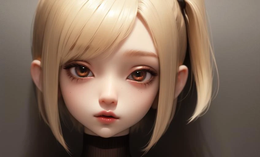 <lora:Bjd Dolls v1:1> (masterpiece, best quality, ultra face detailed, unreal engine 5), alone, solo,
(bjddoll:1.2), blonde