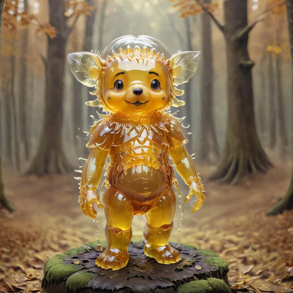 Winnie the Pooh made of gelatine honey, classic Winnie the Pooh outfit