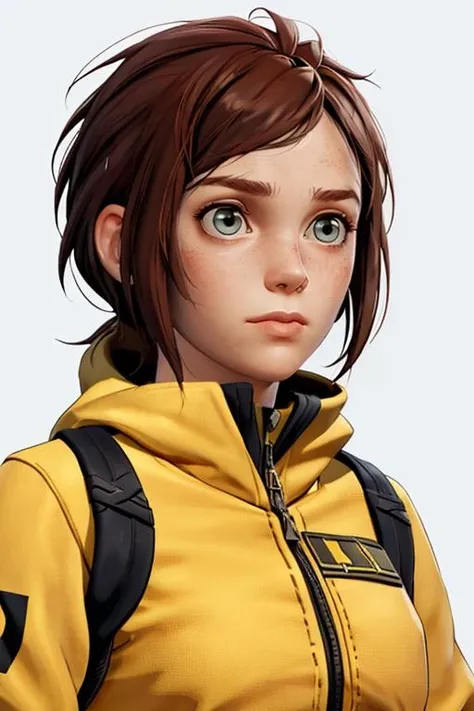 3ll13, face, plain background <lora:3ll13:1>