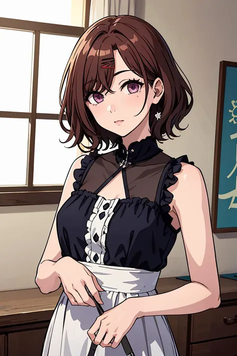 (masterpiece, best quality), 1girl, <lora:brj-madoka-v2.2:0.8> higuchi madoka, short hair, brown hair, hairpin, purple eyes,