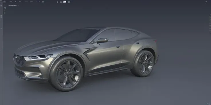 ((Autodesk Alias Nurbs patch layout style)), <lora:Alias_Patch_Layout:0.9>, sky-shader view, (concept suv), muscular volume, masterpiece, best quality, car, reflection paint, no road, no humans, ground vehicle, vehicle focus, dark ambient background, reflective ground, car design trend 2023, silver matte paint color, (front perspective view), Alias nurbs, Alias screenshot, Alias interface