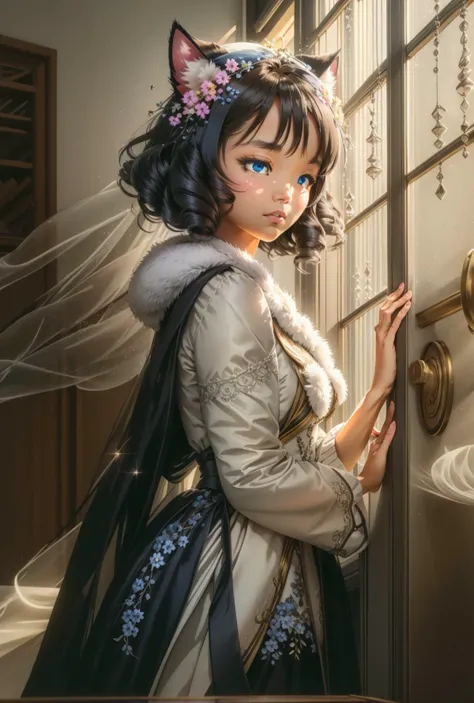 <lora:СÑÐ¸Ð»Ñ anmi:1.1>, <lora:ÐоÑка-девоÑка из Ñок ÑоÑ(cyan, animal ears, cat ears,tail,blue eyes,black hair,curly hair):0.7>, yan, animal ears, cat ears,tail,blue eyes,black hair,curly hair, 1girl in full growth, best quality, masterpiece, ultra-detailed, high quality, perfect nose, highly detailed skin, warm skin tone, defiance512, RAW photo, best quality, high resolution, (masterpiece), dreamlike, dreamy, modelshoot style, analog style, tonemapping, photorealistic, professional photography, sharp focus, HDR, 8K resolution, intricate detail, sophisticated detail, hyper detailed, (depth of field), highlight and shadow, volumetric lighting, cinematic bloom, professional light, looking at viewer, blotchy,