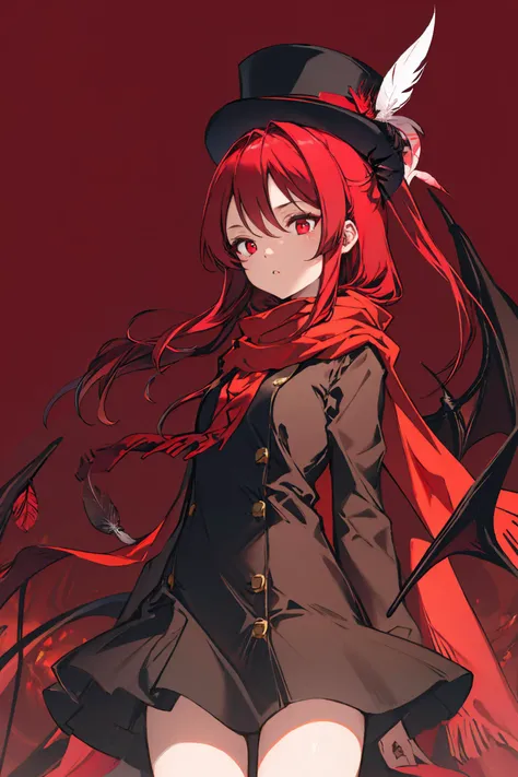 ((best quality)), (((masterpiece))), (highres), original, extremely detailed 8K wallpaper, scarlet background,red hair, cowboy hat with feather, steampunk, dress,red eyes,1girl,killer,demon from hell,divine enemy,lazy eyes,Trapped by chains, about to break free,Prometheus Stealing Firem,Crimson Nightmare , hat with feather
scarf
<lora:JX-000001:0.5>,
/////////// <lora:anmi_V72:1>, <lora:ç»ä¸½çå
å½±:0.2>,<lora:add_detail:0.35>, <lora:adaptedmodel:0.35>