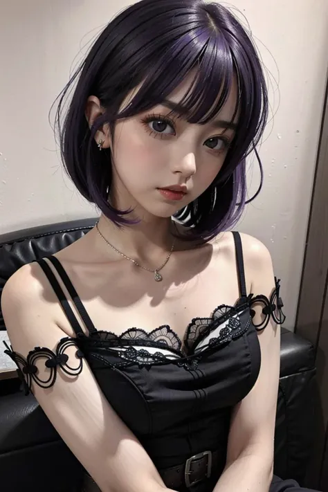 1girl, kwf, KAFKA, PURPLE EYES, purple hair, <lora:kwFemaleNoTagFixDim256_v11-000007:0.6>, <lora:PAseer'KafukaV1:0.4>