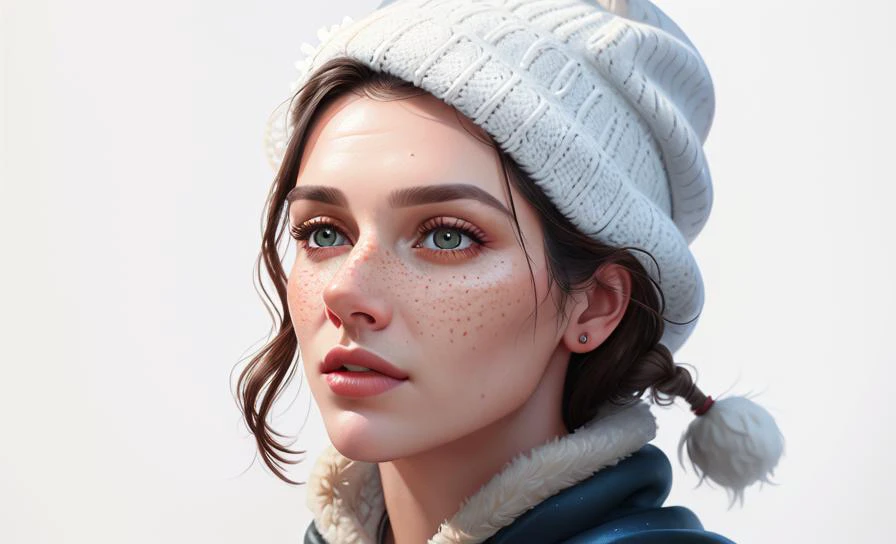 ultra realistic, 45 y.o woman, (white background:1.5), concept art, sunny day, (ultra-detailed), <lora:SyFyEye1_v1.0:0.5>, alpine mountain, (RAW photo), masterpiece, big windows, sunset lighting, cloud, Atey Ghailan, (best quality), error detail smoothing, beautiful clean face, depth of field, <lora:epi_noiseoffset2:1>, dramatic lighting, volumetric lighting, <lyco:GoodHands-beta2:0.8>, freckles, light, determination, (immaculate:1.3), wearing a silver robe in the temple, tough guy, gloves, (8k uhd), night view, extremely detailed eyes and face, ((detailed pupils)), detailed, (top quality), glass bowl, photorealistic painting, good lighting, playful, octane render, surreal image, sweater, dim light, (digital painting:1.1, dim colors), hat with pompom, beautiful detailed face, concept art illustration, 35mm, lake, 1girl, (vray render), romanticism, (lineart:1)
