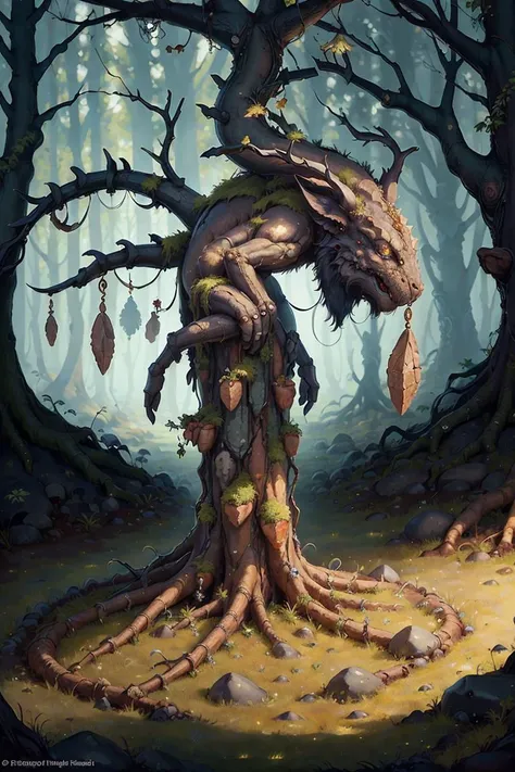 best quality,(masterpiece:1.2),<lora:stonepunkai_v10:0.9>,stonepunkAI, Root Aphids,fantasy creatures,