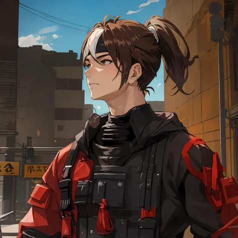 urbanSamurai,sunce,1boy,bangs,ponytail, masterpiece, best quality,<lora:sunce-v8-000017:0.9:face up> , <lora:urbanSamuraiClothing_urbansamuraiV03:1:cloth>