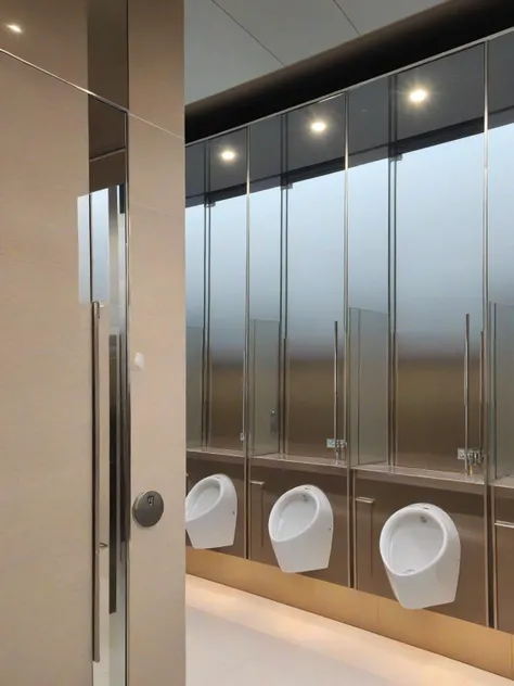 <lora:JJsPublicToilet_XL:1>, masterpiece , best quality, ((Public Toilet)), indoors,, real world location, highly detailed, mirror, window, door, stainless, reflection,