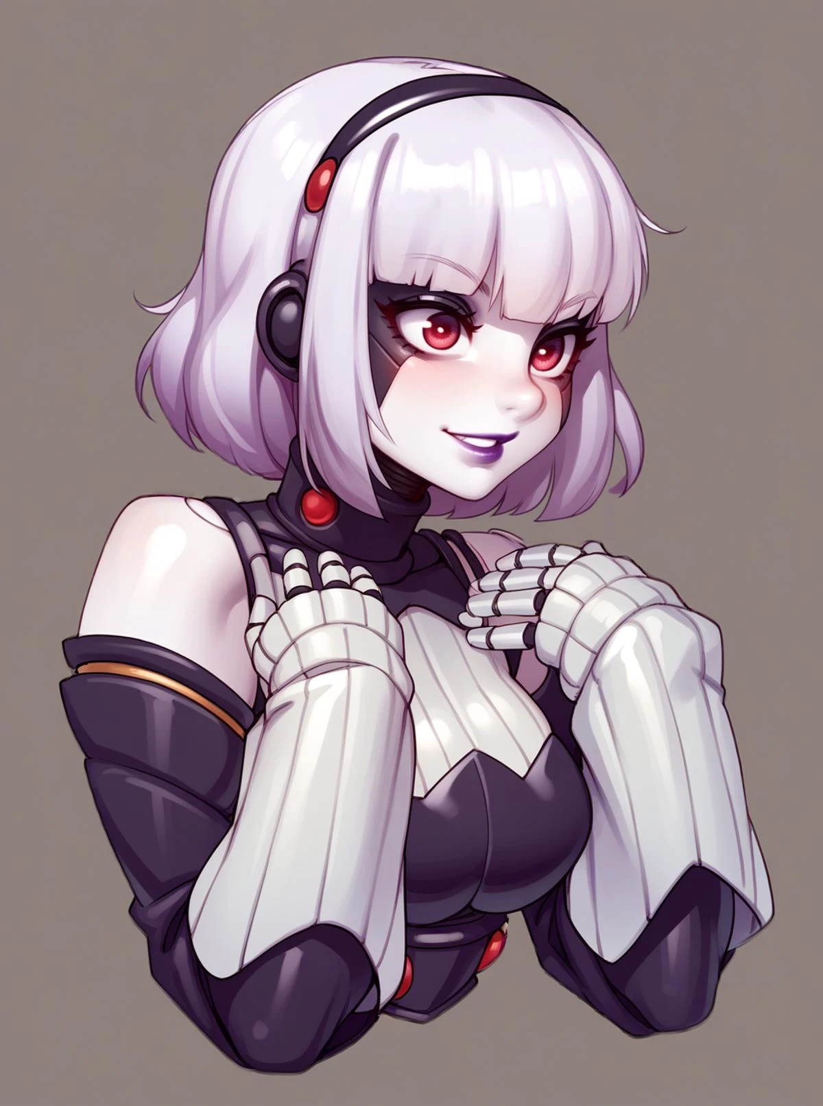 score_9, score_8_up, score_7_up, source_anime, solo, 1girl, sleeves past fingers, , , Metallic Terracotta lipstick, , , , , kairunoburogu, <lora:kairunoborugu_PDXL-000001:1>
