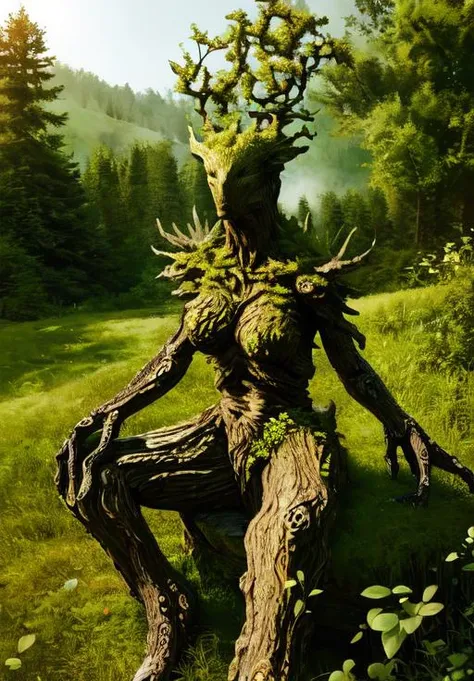 <lora:Spriggan:0.8>, Spriggan, sitting, forest,, (masterpiece, best quality, absurdres, detailed, ultra-detailed:1.3), (highly detailed, high quality:1.3)