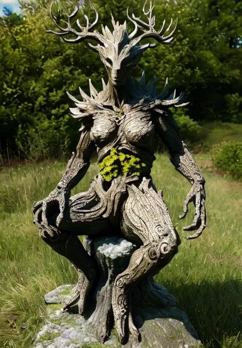 een nude elf forest smile full body blue skin