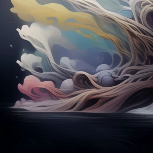 logo for artfully prompt, a ai company focused on bringing art and science together, vibrant colorstory, masterpiece, flowing fabric, sharp angles, dynamic poses featuring high fashion black background, metallic, neon, pastels, complimentary color palette, hugh quality, tree of life, fountain of youth, mother nature, waterfall, branches and roots, moss, mushrooms, fungi, lichen, airplants, vines, pebbles, leaves, trunk