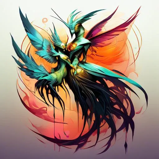 <lora:ArtfullyAssets:0.2>,<lora:ArtfullyLogos:0.5>,<lora:LabstractGeo:0.5>,<lora:ArtfullyHeadshot:0.8>,<lora:ArtfullyHuman:0.2>,<lora:ArtfullyHumming:0.2>,<lora:ArtfullyFashion-_The_Birds:0.2>,<lora:ArtfullyFashion_-_Birdsmore:0.2>, Tarot card, neon, anne bachelier, kay nielson, the mander with the moon on his hands, in the style of elemental forms, 2d game art, dark cyan and light bronze, aurorapunk, transcendence from human to hummingbird, fashion, geometric, abstract, beautiful, duality