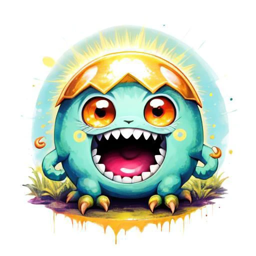 creature, surprise, cute, monster, happy, sunshine