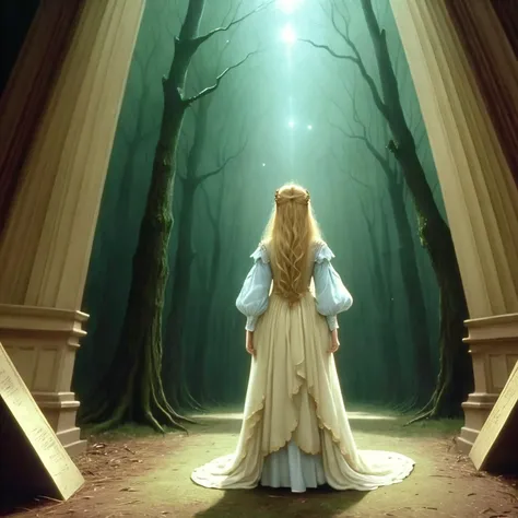 princess blonde hair royalty standing dark forest moonlight movie studio
(analog film:1.3) (vhs movie) (photorealistic) (screencap) (cinematic lighting) (sharp focus) (80sDarkFantasySD15b:1.0)