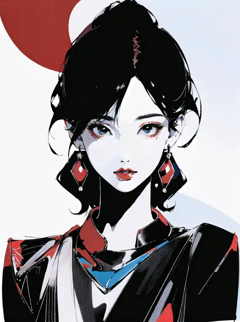 1girl, solo,portrait,
white background,
(masterpiece,best quality,ultra high res:1.4),
<lora:GoodHands-vanilla:1.5>  <lora:threshold:0.85><lora:Liyitong_v11b:0.5><lora:New_ChineseDollLikenessV3.0:0.5>thin lips,(Bright red lipstick:0.85),