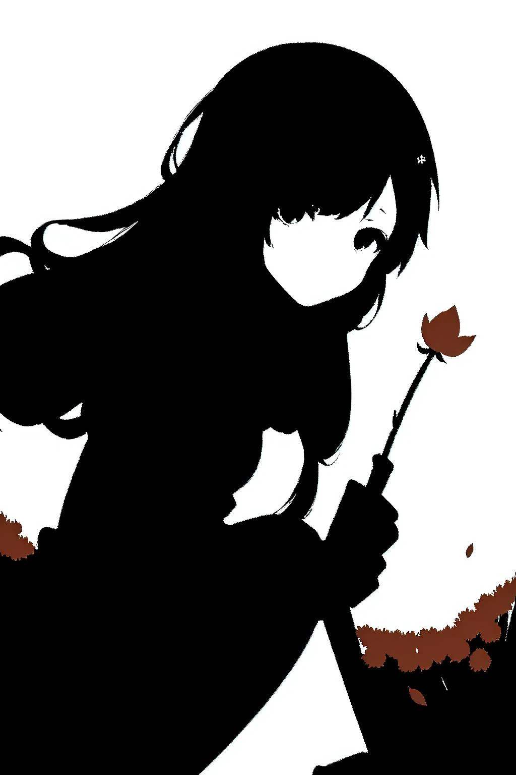 1 girl,flower,petal, <lora:threshold:2>