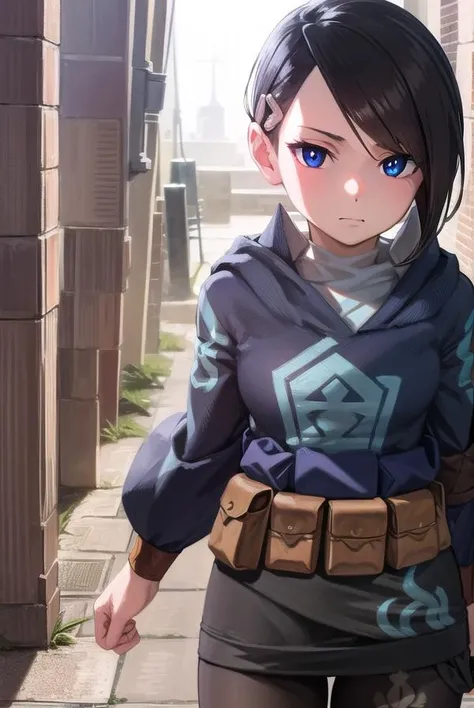 pokemonmai, <lora:pokemonmai-lora-nochekaiser:1>,
pokemonmai, black hair, blue eyes, mole, mole under mouth, short hair, eyelashes,
BREAK black footwear, black skirt, boots, brown bag, character print, diamond clan outfit, hood, hood down, jacket, pantyhose, pouch, print pantyhose, skirt, long sleeves,
BREAK looking at viewer, full body, (cowboy shot:1.5),
BREAK outdoors,
BREAK <lyco:GoodHands-beta2:1>, (masterpiece:1.2), best quality, high resolution, unity 8k wallpaper, (illustration:0.8), (beautiful detailed eyes:1.6), extremely detailed face, perfect lighting, extremely detailed CG, (perfect hands, perfect anatomy),