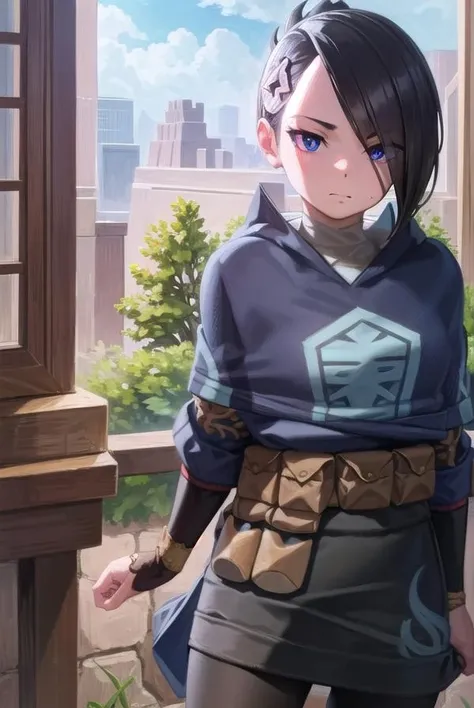 pokemonmai, <lora:pokemonmai-lora-nochekaiser:1>,
pokemonmai, black hair, blue eyes, mole, mole under mouth, short hair, eyelashes,
BREAK black footwear, black skirt, boots, brown bag, character print, diamond clan outfit, hood, hood down, jacket, pantyhose, pouch, print pantyhose, skirt, long sleeves,
BREAK looking at viewer, full body, (cowboy shot:1.5),
BREAK outdoors,
BREAK <lyco:GoodHands-beta2:1>, (masterpiece:1.2), best quality, high resolution, unity 8k wallpaper, (illustration:0.8), (beautiful detailed eyes:1.6), extremely detailed face, perfect lighting, extremely detailed CG, (perfect hands, perfect anatomy),