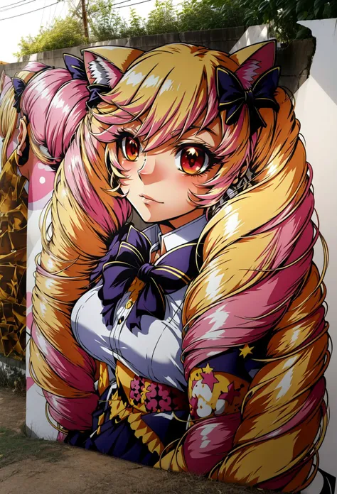 <lora:СÑÐ¸Ð»Ñ ÑлиÑное гÑаÑÑиÑи:1>, <lora:ÐоÑка-девоÑка из Ñок ÑоÑ(Himeko, very long hair, red eyes, hair bow, twin_drills, twintails, long hair,cat ears, yellow cat ears,):0.7>, Himeko, very long hair, red eyes, hair bow, twin_drills, twintails, long hair,cat ears, yellow cat ears,, 1girl, in full growth, best quality, masterpiece, good quality