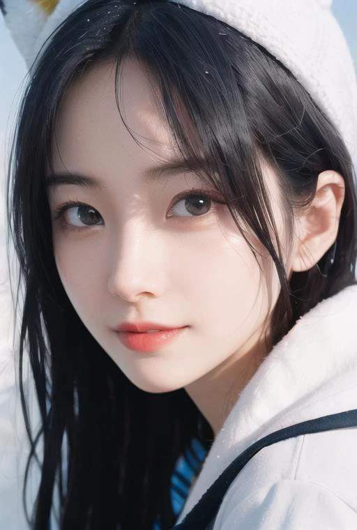 1girl,beautiful, hair strand, saliva, A pure and lovely girl, chiaroscuro, close-up, ray tracing, god rays, best quality, award winning, super detail, ccurate, high quality, ccurate, textured skin, high details, Standard delicate lips, Symmetrical eyes, No makeup, Eyelashes are delicate and soft, Normal eye size, The hair on the forehead part is fluffy and has bangs, Shoulder exposure, Golden ratio, Round face, wind,school
uniform,hat,happy,(fox mask:1.1),fox print, fox costume,cinematic lighting, beautiful detailed girl,finely detail,detailed light,best shadow,personification,real, Smooth skin, Cold white skin, seductive smile,It snows,Light and shade contrast, <lora:FilmVelvia2:0.8>